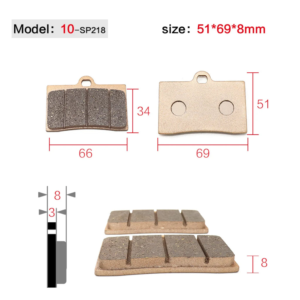 Motorcycle Brakes Front Rear Disc Brake Pads Shoes for 50cc 125cc 150cc 250cc CBR CRF CTCT CBX Scooter Moped