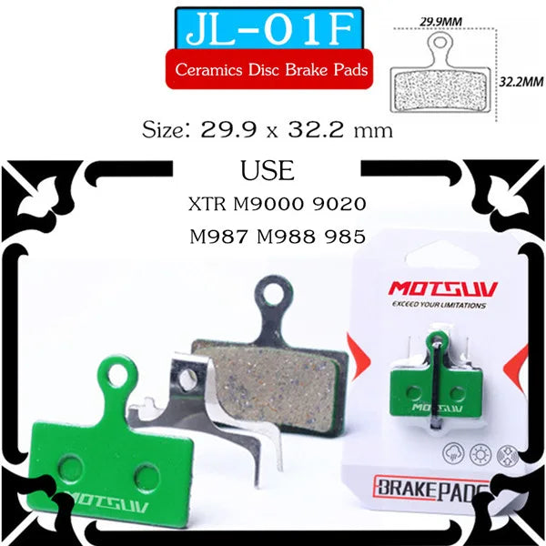 MOTSUV 4 Pairs Bicycle Ceramics Disc Brake Pads for MTB Hydraulic Disc Brake SHIMAN0 SRAM AVID HAYES Magura Formula Bicycle Pads