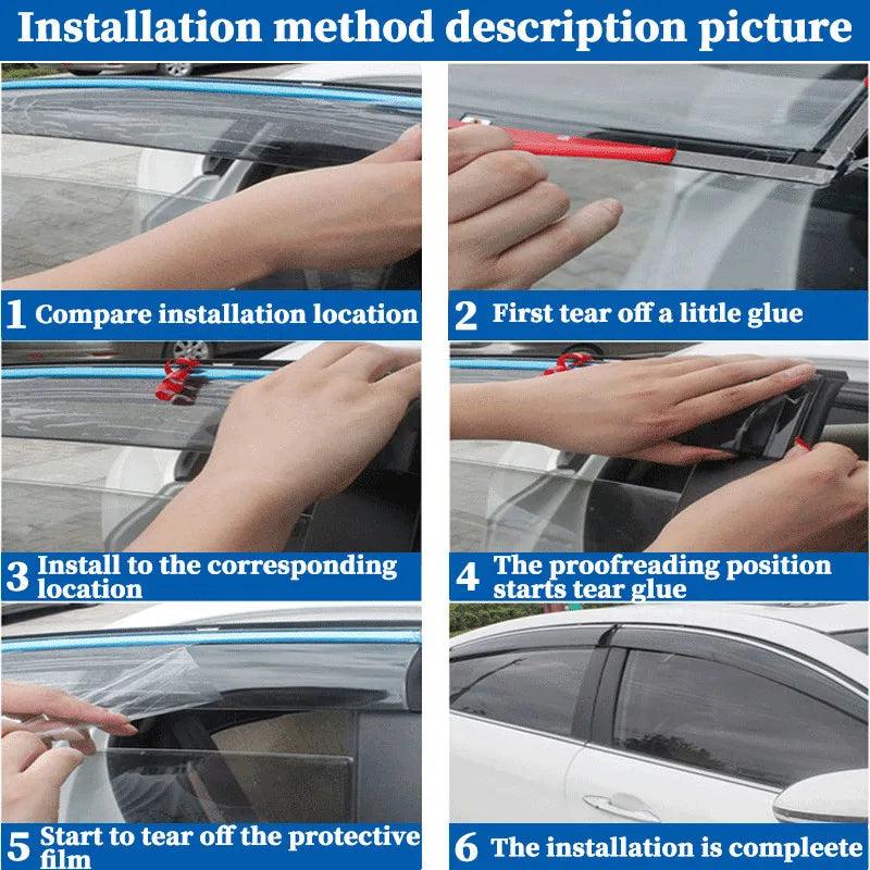 For Volkswagen VW Touareg 2006-2010 window visor car rain shield deflectors awning trim cover exterior car-styling accessories