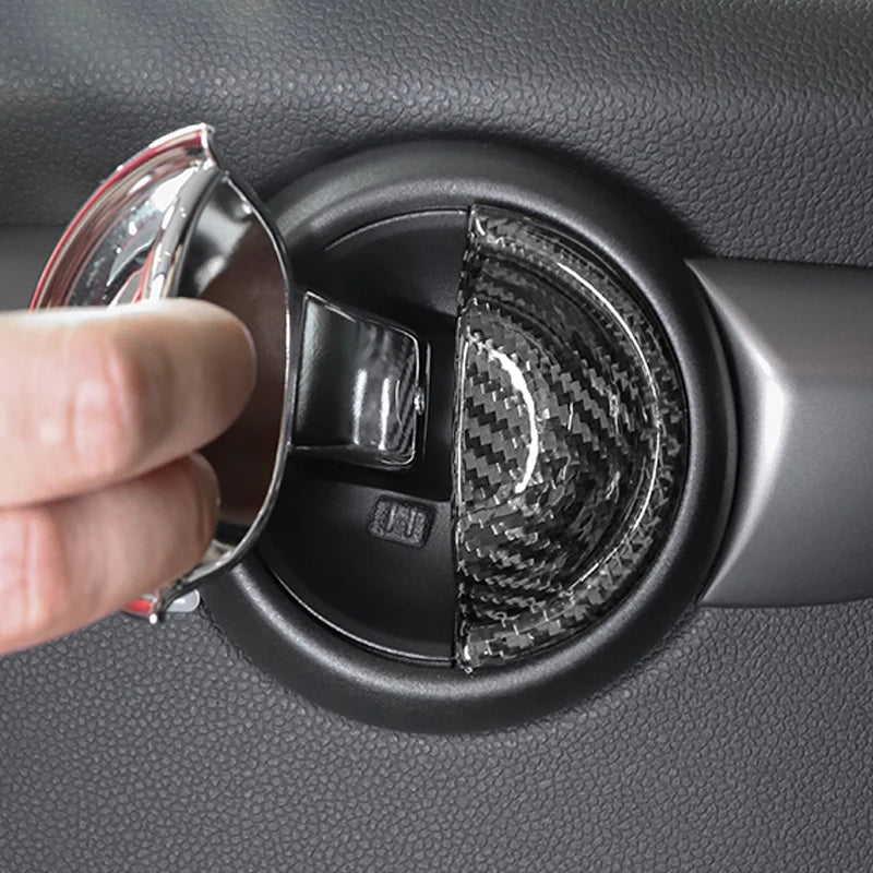 Car Interior Accessories For Mini Cooper F54 F55 F56 F57 F60 Real Carbon Fiber Decorative Cover Sticker Protective Auto Part