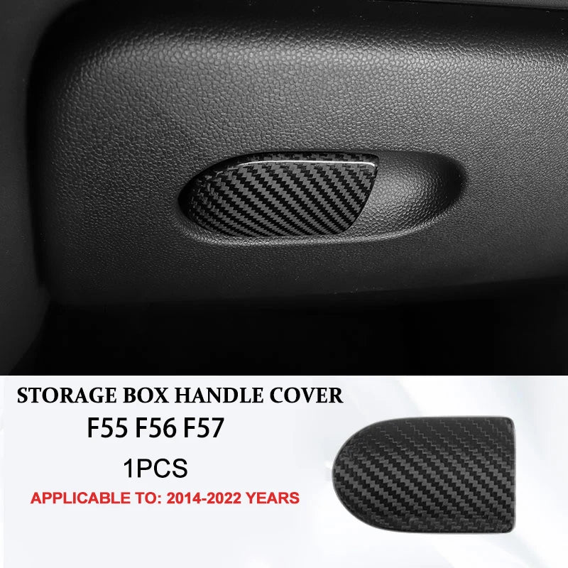 Car Interior Accessories For Mini Cooper F54 F55 F56 F57 F60 Real Carbon Fiber Decorative Cover Sticker Protective Auto Part