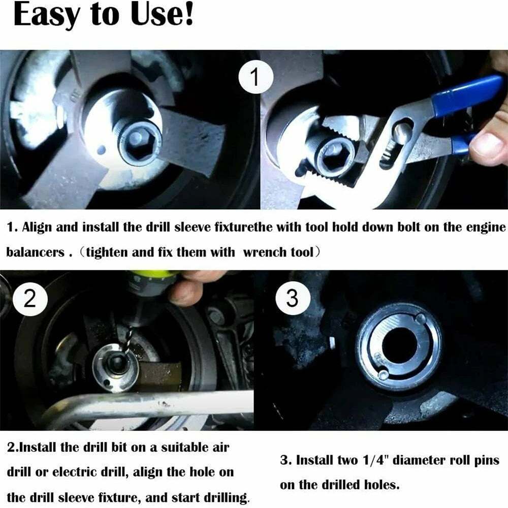 LS Crank Pin Kit LS1 LS2 LS3 LT1 LQ4 LQ9 LSX LSA 5.3 6.0 Crankshaft Damper Drill Pinning Fixture Tool Car Accessories