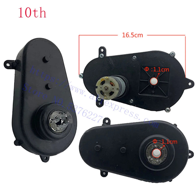 Children's electric car steering motor gear box RS280, 380/390 6V/12V motor remote control stroller accessories