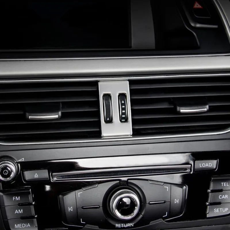 Car Center Console AC Air Conditioning Outlet Knob Button Frame Cover Trim Sequins For Audi A4 B8 2013-2016 Interior Accessories