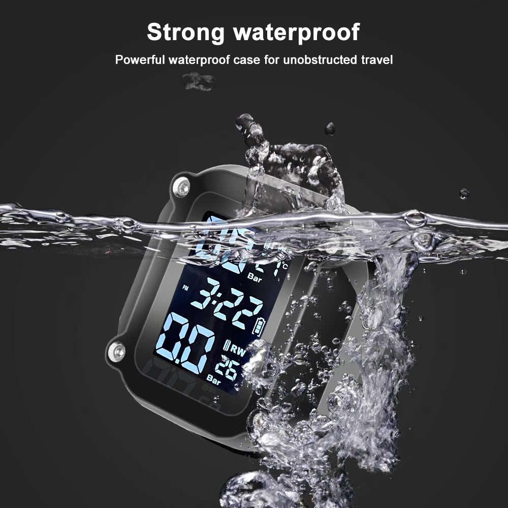 TPMS Motorcycle Tire Pressure Sensors Motor TMPS Tire Pressure Monitoring System 2 Wheel Tyre External Sensor for Motorbike
