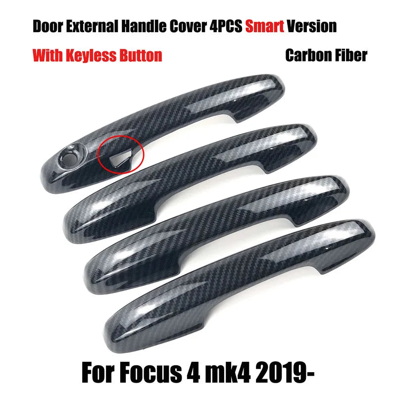 Accesorios de estilo de coche, cubierta decorativa para manija de puerta exterior de Ford Focus 2, 3, 4, MK2, MK3, MK4, Kuga, Escape, Maverick y Ranger.