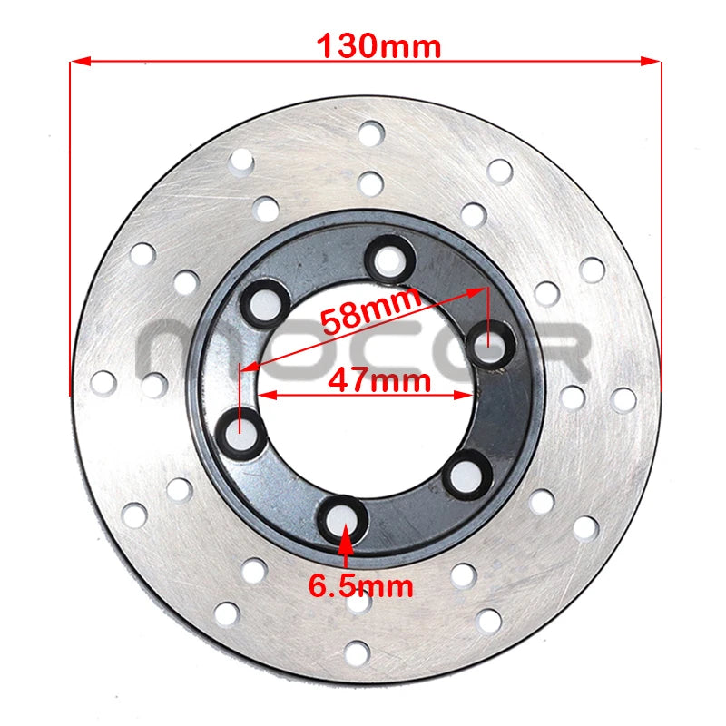 Motorcycle 220mm 190mm 130mm Front and Rear Disc Brake Discs Suitable for 50cc-125cc Off-Road Motorcycles ATVs and Karts