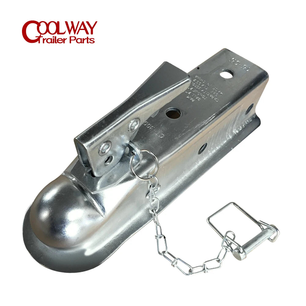 Trailer Coupler 2 X 2 Hitch Ball Coupling Straight Tongue 3500 Lbs RV Parts Camper Caravan Accessories
