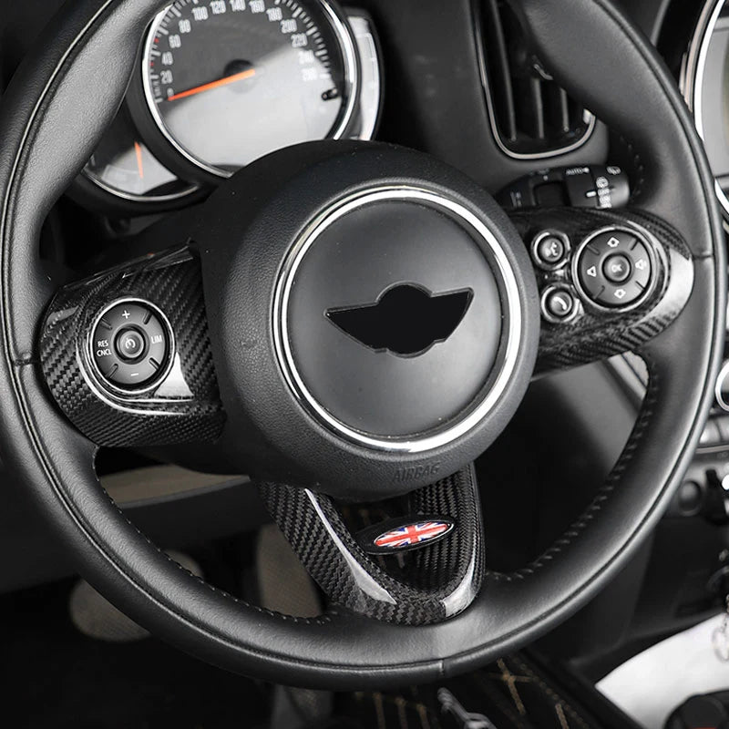 Car Interior Accessories For Mini Cooper F54 F55 F56 F57 F60 Real Carbon Fiber Decorative Cover Sticker Protective Auto Part