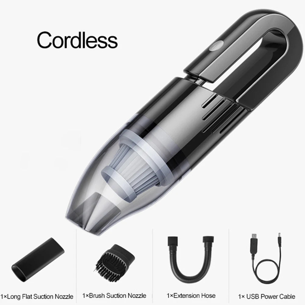 6KPa Handheld Car Vacuum Cleaner Cordless Handheld Mini Vacuum Cleaner Work with Car or Home Cleaning Wireless Auto Vacuum