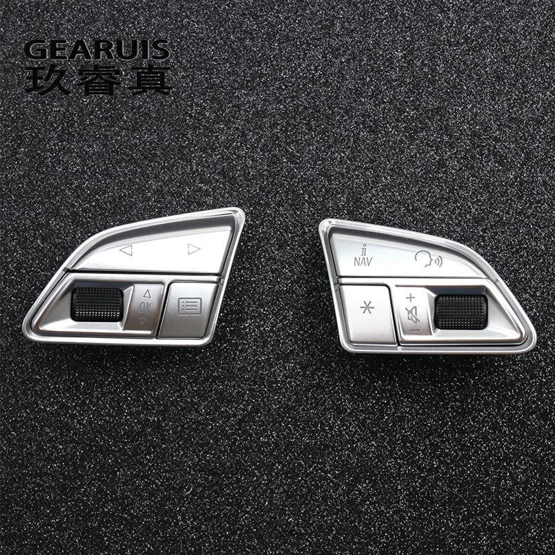 Car styling Atuo steering wheel switch buttons Trim Frame Covers stickers for Audi A6 A7 C7 S6 S7 RS6 RS7 Interior Accessories