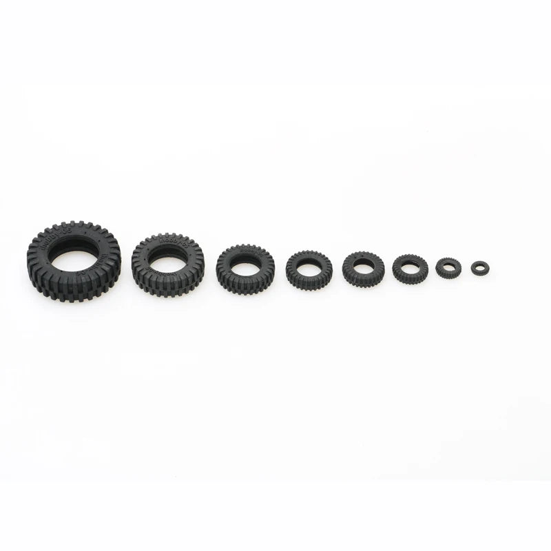 10PCS Mini Tires Diameter 10/20/24/32/40/50mm Emulated Tyres Black Micro Wheel for RC Fishing Bait Boat/RC Simulation Boat Parts