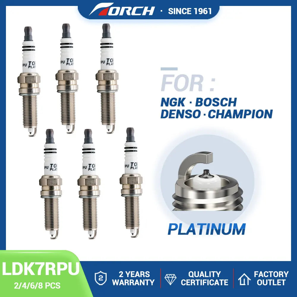 Spark Plug TORCH Platinum LDK7RPU For HONDA For BWM For CHERY For PEUGEOT For MITSUBISHI For MERCEDER-BENZ For HYUNDAI For VW