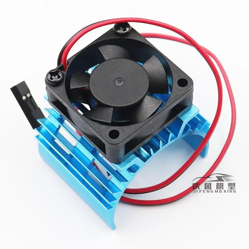 Piezas RC para coche eléctrico sin escobillas, cubierta del disipador de calor del motor, ventilador de refrigeración para coches de control remoto HSP 1:10 540 550 3650, disipador de calor del motor