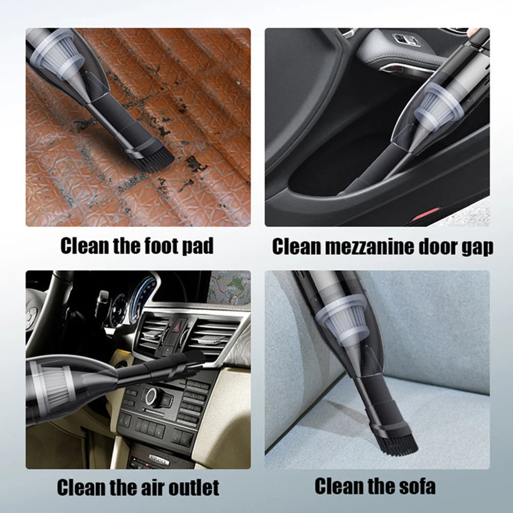 6KPa Handheld Car Vacuum Cleaner Cordless Handheld Mini Vacuum Cleaner Work with Car or Home Cleaning Wireless Auto Vacuum