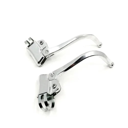 Bike Brake Lever DC139 Road Handlebar Bent Bar Brake Lever City Retro Bicycle Fixed Gear Bike Brake Handle Parts Black/Silver