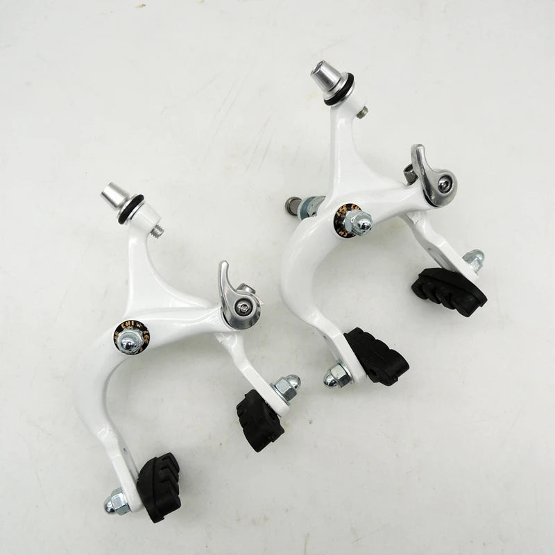 Pinza de freno de línea de velocidad muerta de bicicleta de carretera, pinza de freno de aleación de aluminio, freno de coche deportivo C con tornillos incorporados