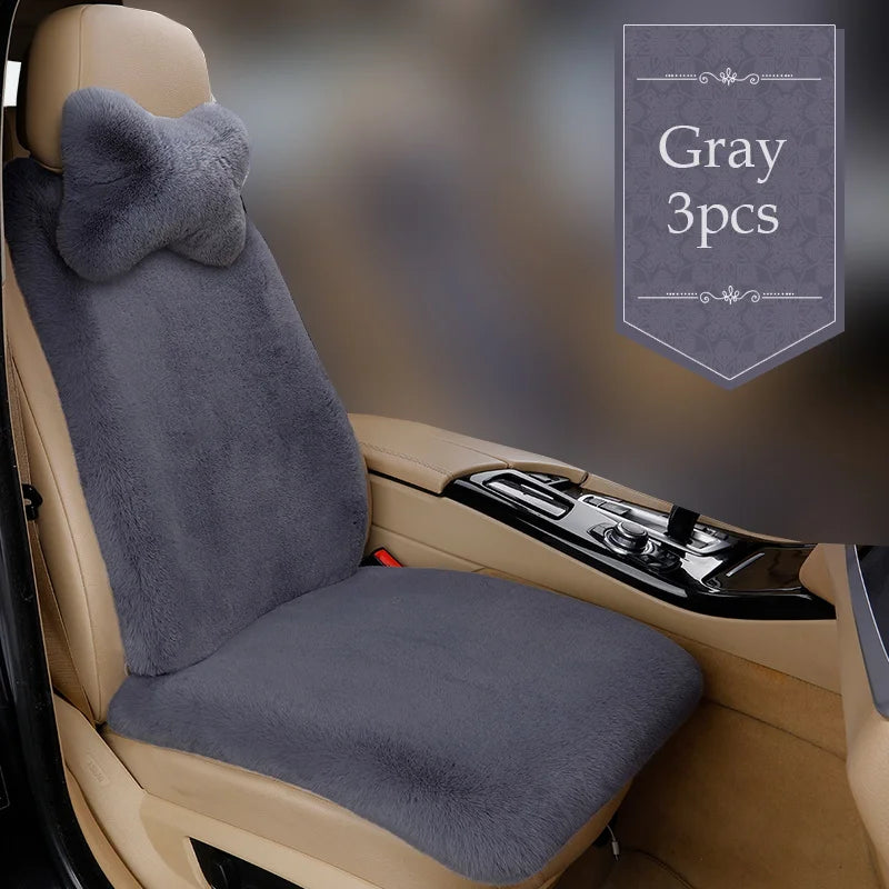 Car Full Seat Cover Protector Accessories Artificial Plush Warm Car Interior Covers Auto Cushion Cover 5 Seat Universal Size