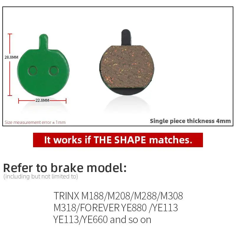 1 Pair of Bicycle Ceramic Brake Pads, Suitable For Jak-5, B777, Trinx, FOREVER, Etc
