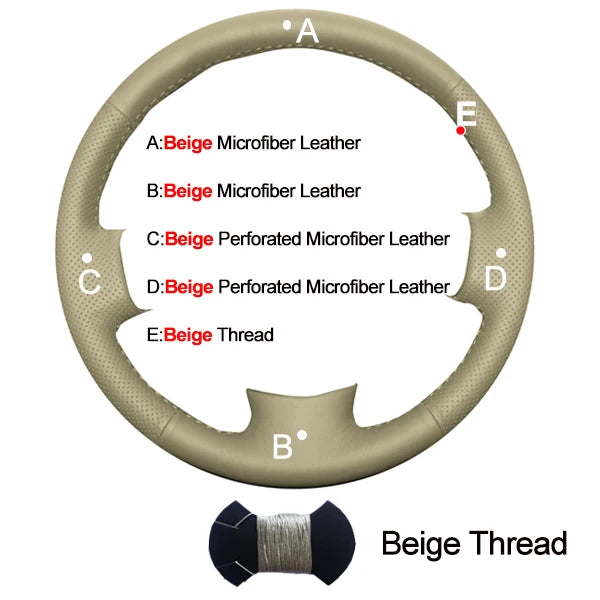 Car Auto Steering-Wheel Cover Volant For Kia Sorento 2004 2005 2006 2007 2008 Stuurhoes Funda Volante Auto Car Accessories