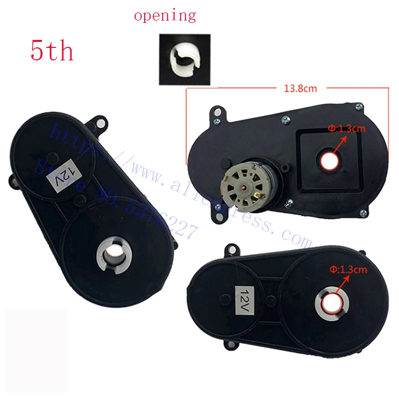 Children's electric car steering motor gear box RS280, 380/390 6V/12V motor remote control stroller accessories