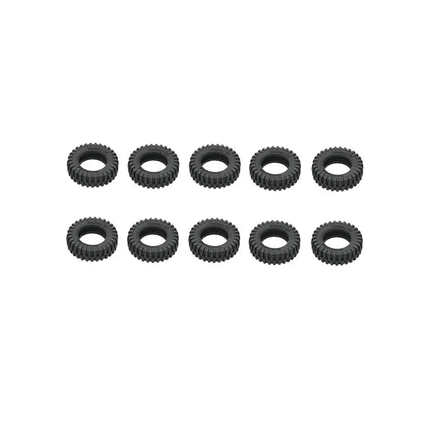 10PCS Mini Tires Diameter 10/20/24/32/40/50mm Emulated Tyres Black Micro Wheel for RC Fishing Bait Boat/RC Simulation Boat Parts