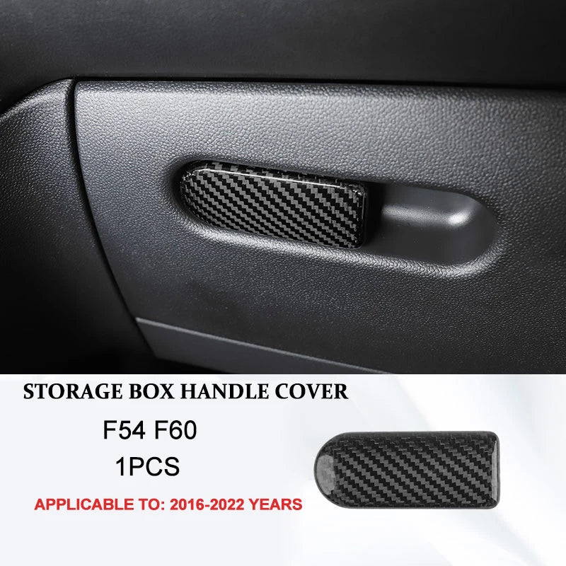 Car Interior Accessories For Mini Cooper F54 F55 F56 F57 F60 Real Carbon Fiber Decorative Cover Sticker Protective Auto Part