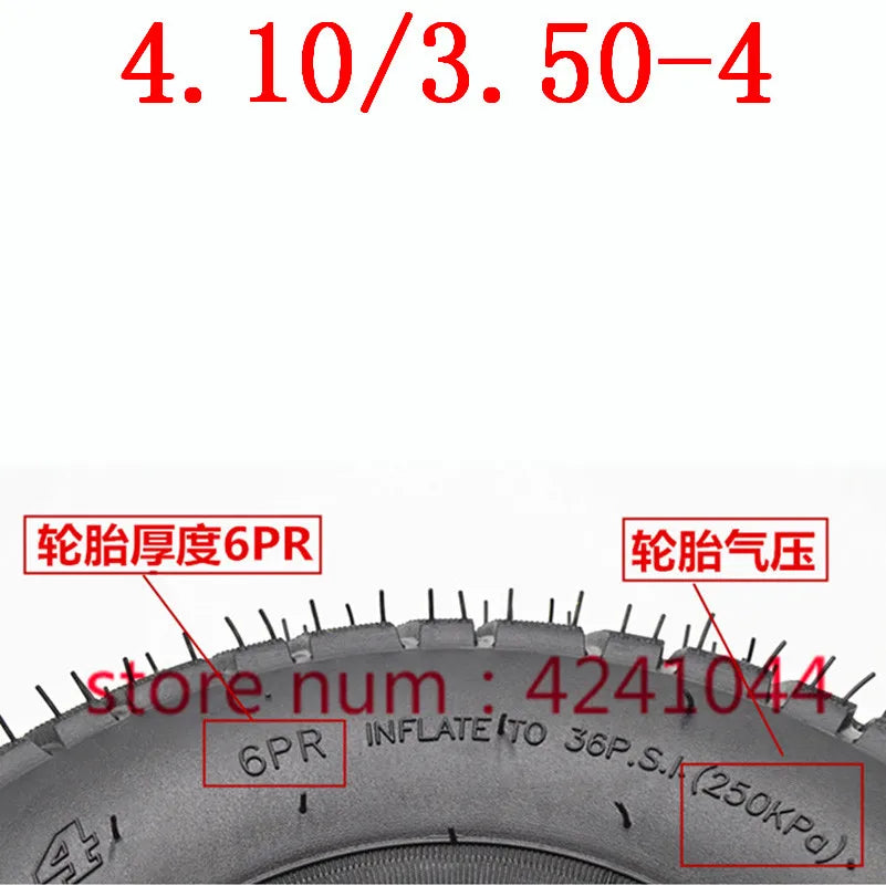 10 Inch 4.10 3.50-4 Tyre 4.10-4 Outer Tires  Inner Tube Fit Electric Tricycle Trolley  Scooter Warehouse Car