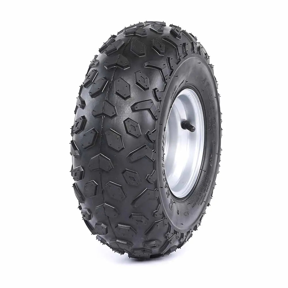 2x 145/70- 6 Go-Cart Tyre + Go-Cart Wheel Rim for 50/70/90/110/125cc Quad Bike Buggy AT Coolster Polaris Kawasaki