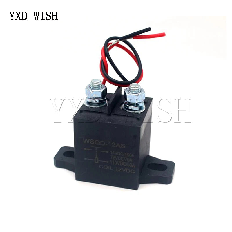 Relé automotriz de 12 V, 24 V, 36 V, 48 V y 60 V para vehículos eléctricos de nueva energía, relé de CC de alto voltaje para automóvil, potencia de larga duración, contactor de 150 A y 110 V.