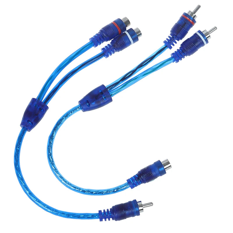 Car MP3 Audio RCA Y Splitter Cable Adapter Cord Converter for Car AUX Amplifier
