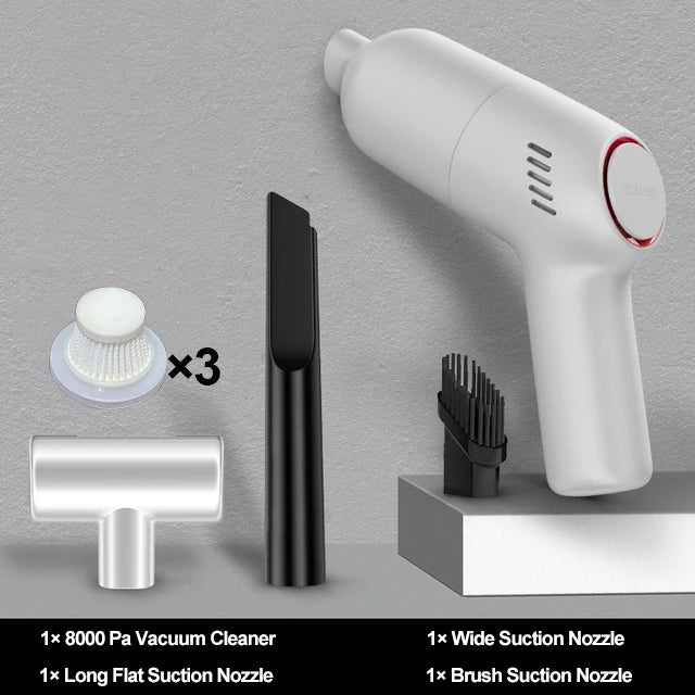 Cordless Portable Car Vacuum Cleaner Handheld Auto Vacuum 8000PA 120W High Suction For Cleaning Wet Dry Mini Wireless Cleaner