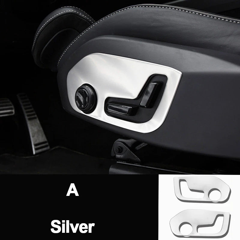 For Volvo XC60 XC90 S90 2018 2019 2020 2021 ABS Car Seat Adjustment Switch Knob Panel Trim Covers Interior Moulding Accessories