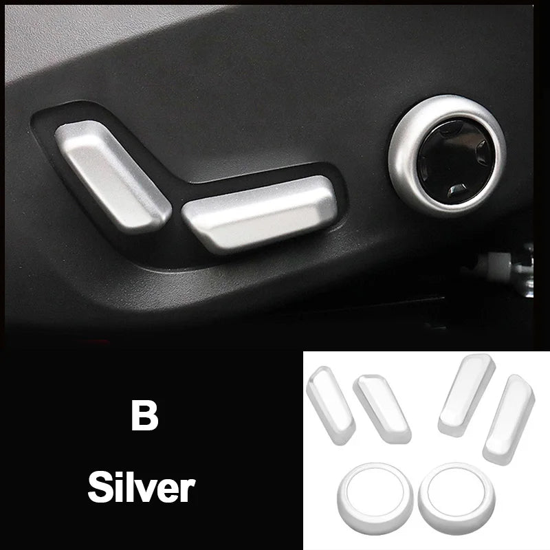 For Volvo XC60 XC90 S90 2018 2019 2020 2021 ABS Car Seat Adjustment Switch Knob Panel Trim Covers Interior Moulding Accessories