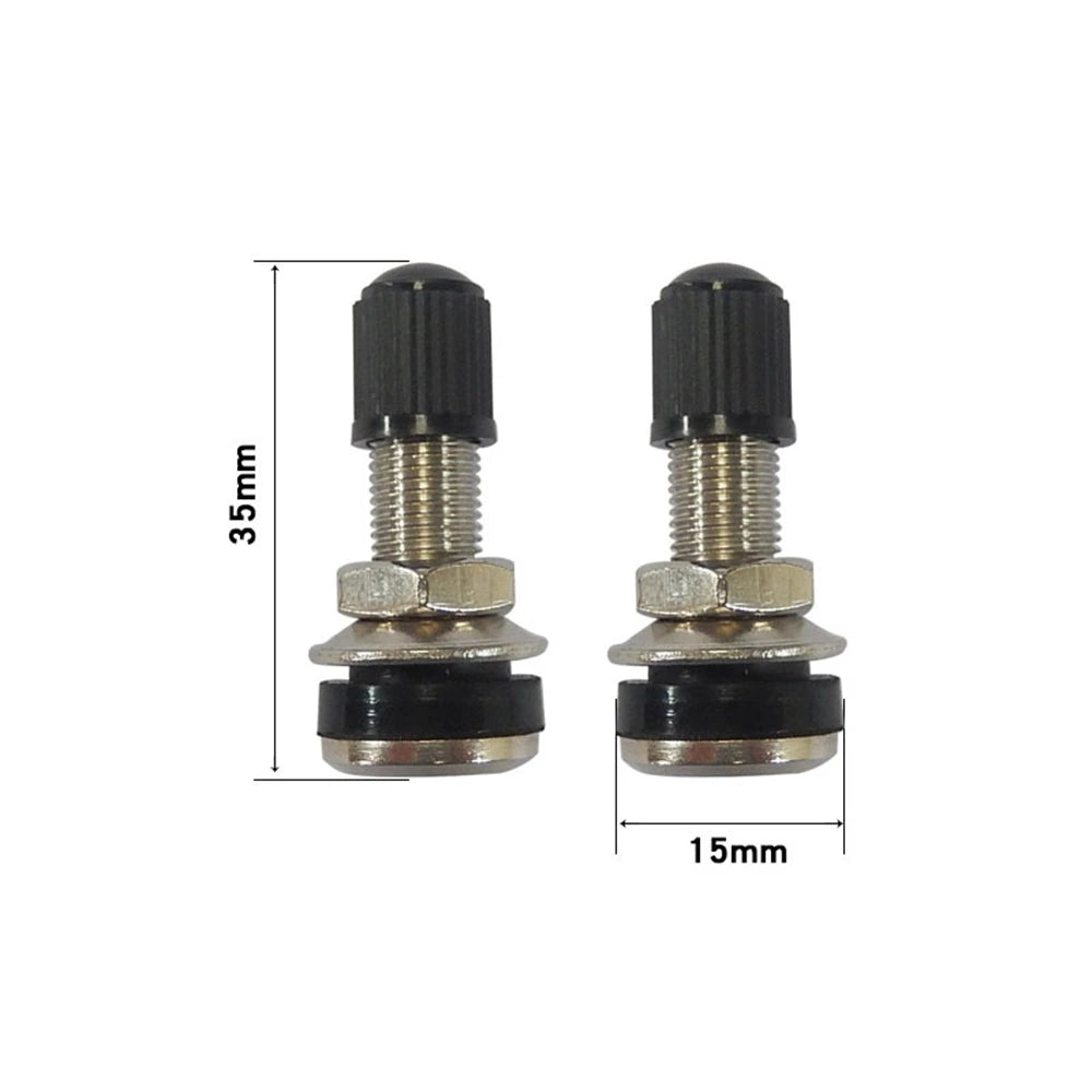 2PCS 32/35MM Tubeless Car Motorcycle Bike Tyre Valve With Dust Cap For Moto Wheel Tire Accessories Universal Tube Tyre