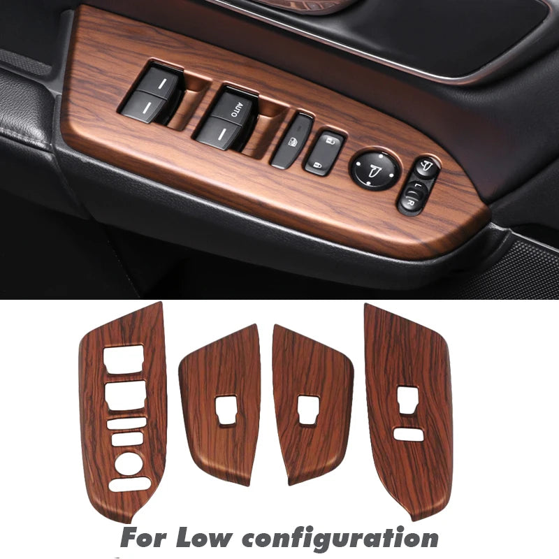 Car Interior Peach Wood Grain Inner Door Handle Decoration Frame Car Styling For Honda CRV CR-V 2017 2018 2019 2020 Accessories