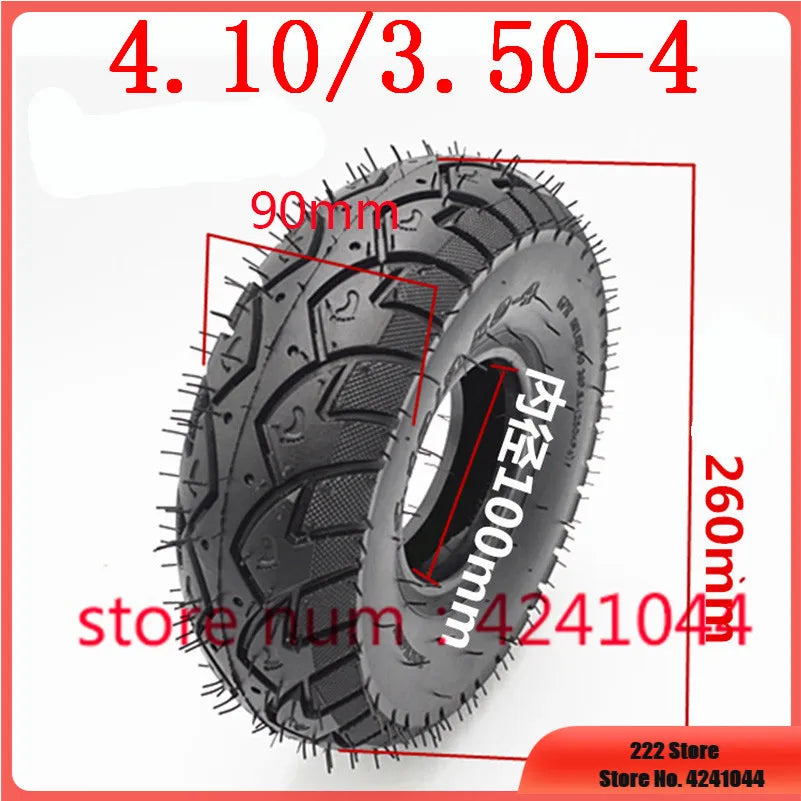 10 Inch 4.10 3.50-4 Tyre 4.10-4 Outer Tires  Inner Tube Fit Electric Tricycle Trolley  Scooter Warehouse Car