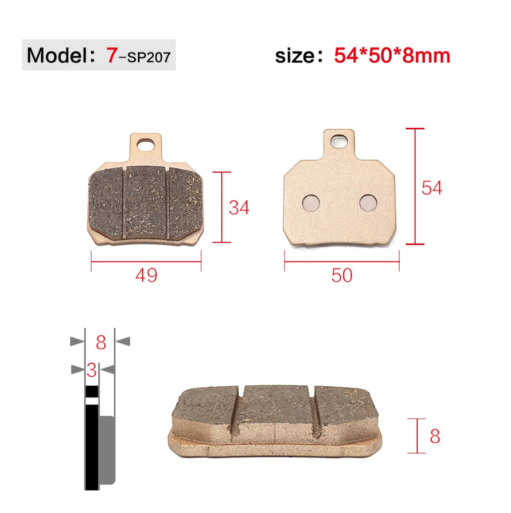 Motorcycle Brakes Front Rear Disc Brake Pads Shoes for 50cc 125cc 150cc 250cc CBR CRF CTCT CBX Scooter Moped