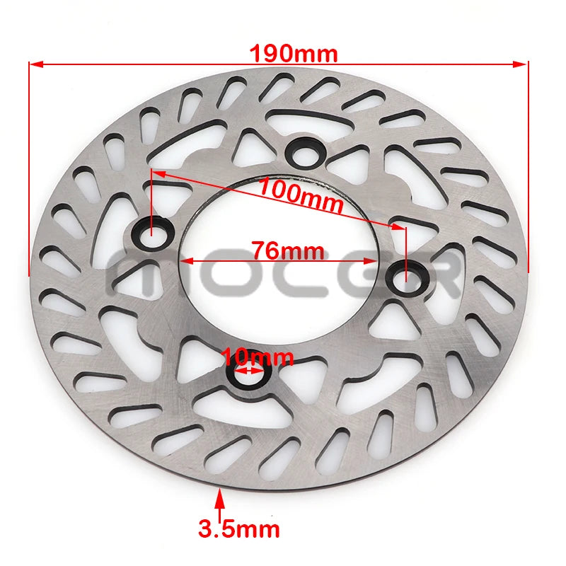 Motorcycle 220mm 190mm 130mm Front and Rear Disc Brake Discs Suitable for 50cc-125cc Off-Road Motorcycles ATVs and Karts