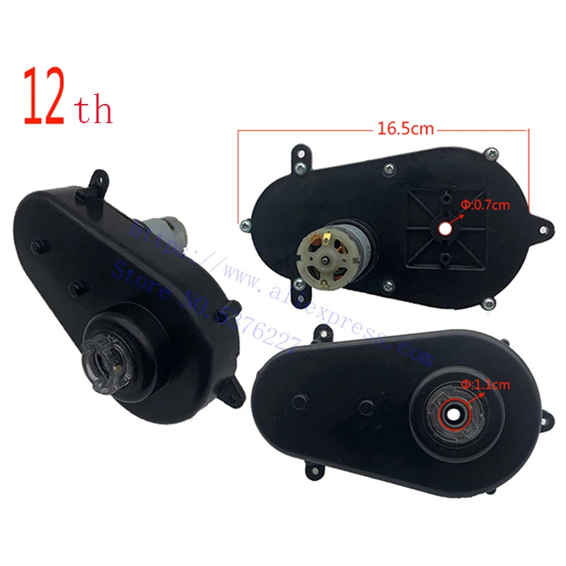 Children's electric car steering motor gear box RS280, 380/390 6V/12V motor remote control stroller accessories