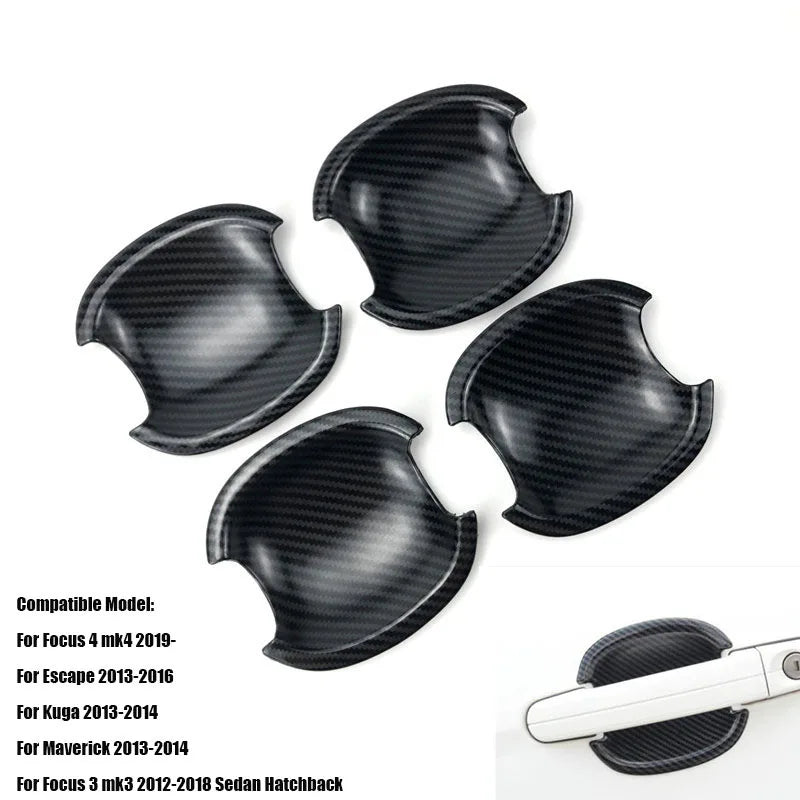 Accesorios de estilo de coche, cubierta decorativa para manija de puerta exterior de Ford Focus 2, 3, 4, MK2, MK3, MK4, Kuga, Escape, Maverick y Ranger.