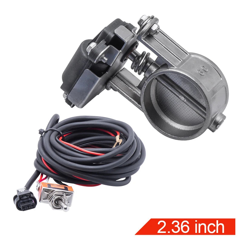 Válvula de control de escape eléctrica Unidad de válvula eléctrica con interruptor 2&2.36&2.5&3.0 pulgadas Excelente sellado Válvula de control de escape