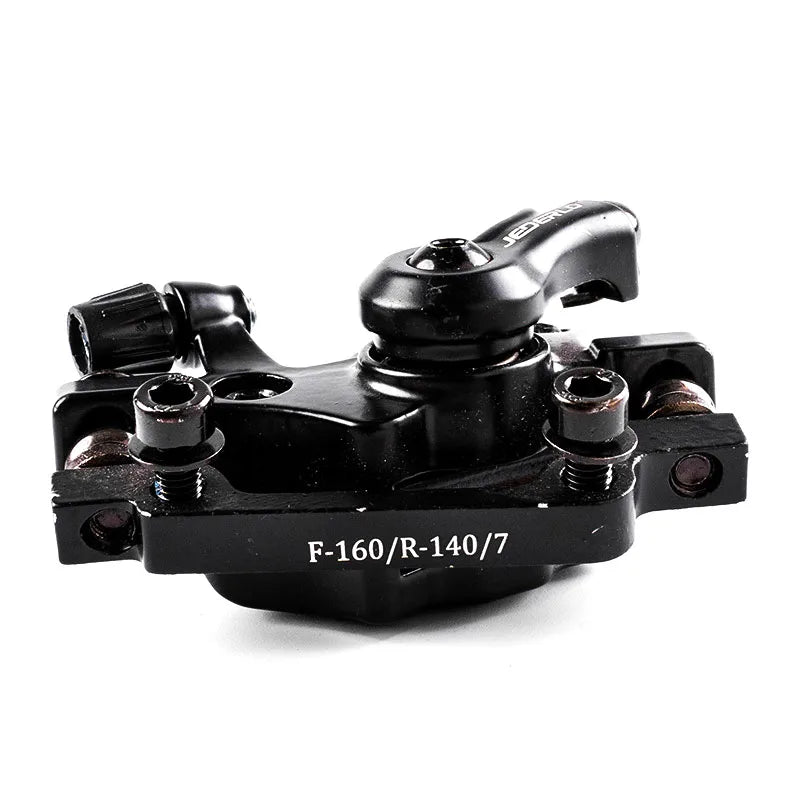 Freno de disco de bicicleta JEDERLO, sistema de freno mecánico de bicicleta eléctrica de aleación de aluminio F160-R140/F180-R160 XTR, pastillas de freno de disco de 160 mm