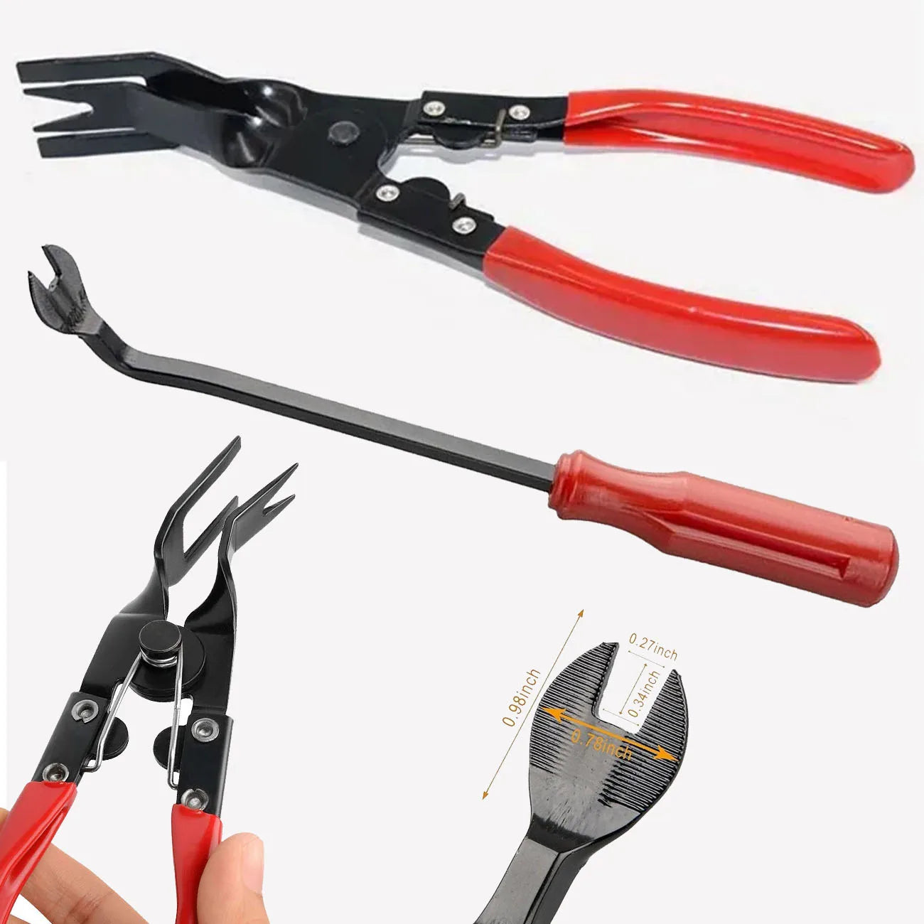 Car Headlight Repair Installation Tool Trim Clip Removal Pliers Van Door Panel Fascia Dash Interior Plastic Rivets Remover Tools