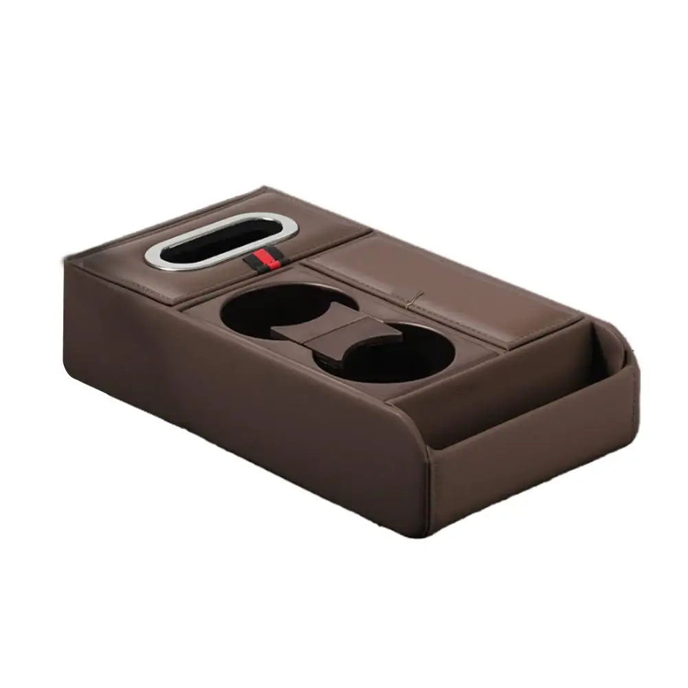 Car Armrest Box Organizer Luxury Storage Tray with Cup Holder Tissue Box Multifunction Center Console Accessories Auto Interior