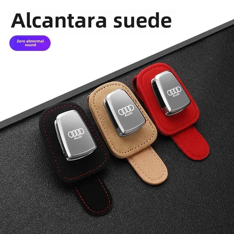car glasses case clip storage interior modification  For Audi A1 A3 A4 A5 A6 A7 S3 S4 S5 S6 RS3 RS4 RS5 RS6 Q2 Q3 Q5 Q7 Q8 TT