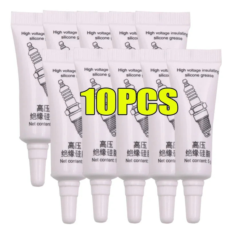 Auto Spark Plugs Resistant High and Low Temperature Corrosion Spark Plugs High-Voltage Insulating Silicone Grease Ignition Coil