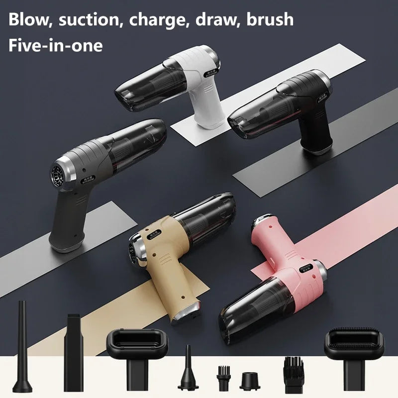 Lenovo 8-in-1 Car Vacuum Car Vacuum Cleaner Portable Mini Cordless Vacuum 45000pa Powerful Car Suction Machine For Car Home New