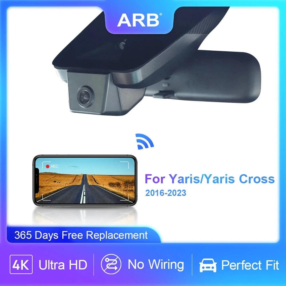 Car Dash Camera for Yaris/Yaris Cross 2023 2022 2021 2020 2019 2018 2017 2016, ARB 4K Dash Cam,Car Video Recorder