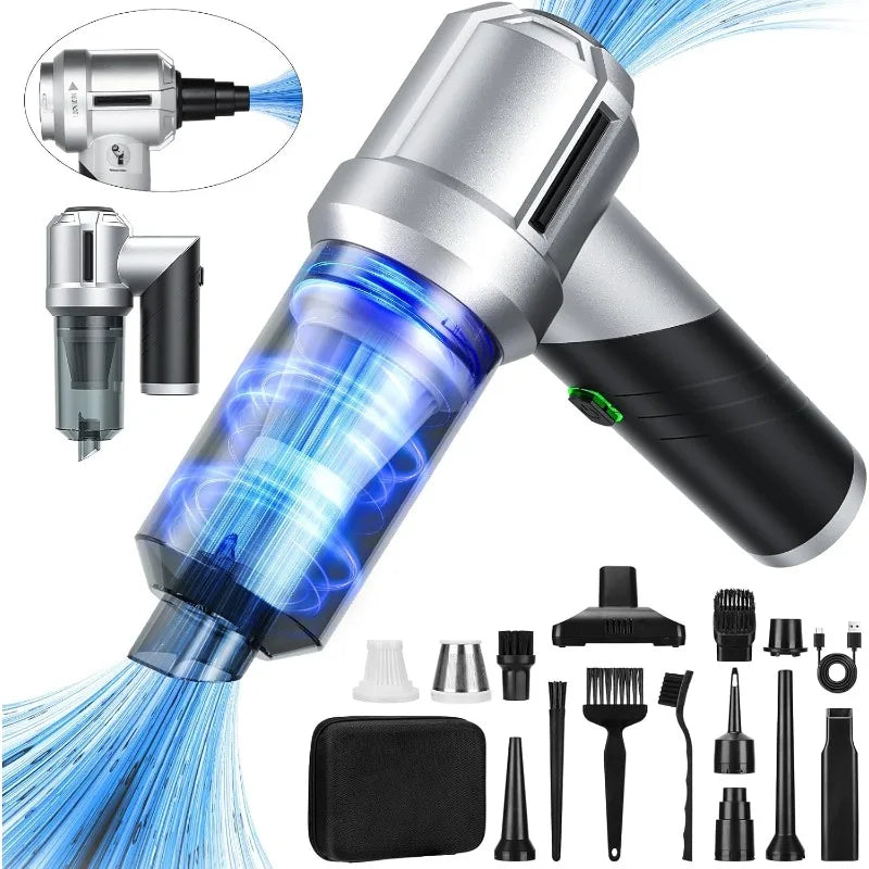 Arify Pro 18000Pa Car Vacuum 4 in 1 Blower Foldable 90° Hose Brushless Motor USB C Fast Charge for Car Seats Home PC Cleaning